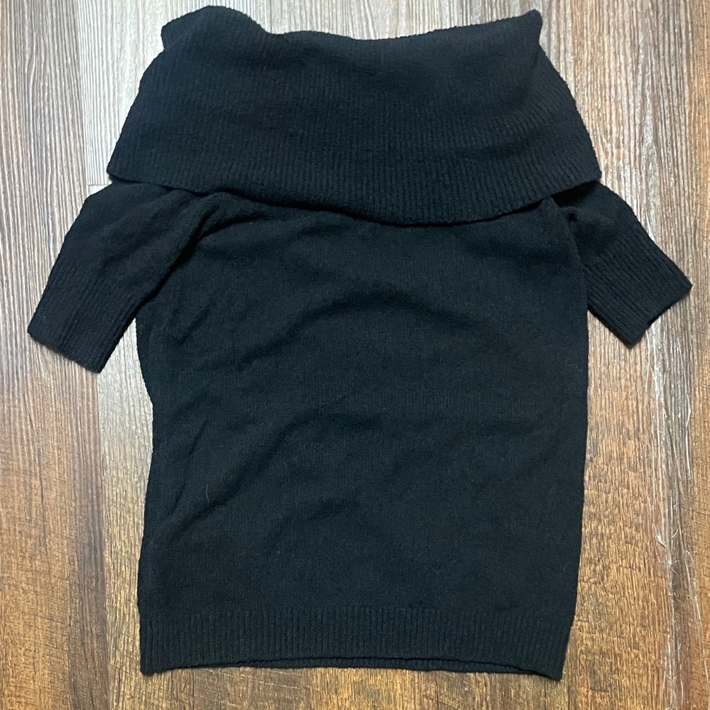 LOFT Off-Shoulder Black Sweater